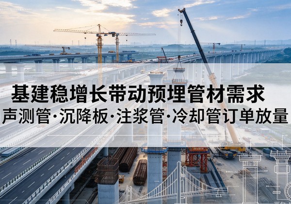 永福基建稳增长带动预埋监测管材需求，声测管、沉降板、注浆管订单持续放量