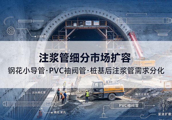 永福注浆管细分市场扩容，隧道钢花小导管、PVC 袖阀管、桩基后注浆管需求分化